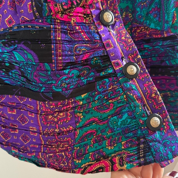 Colorful Patterned Button-Up Jacket - Picture 8 of 11